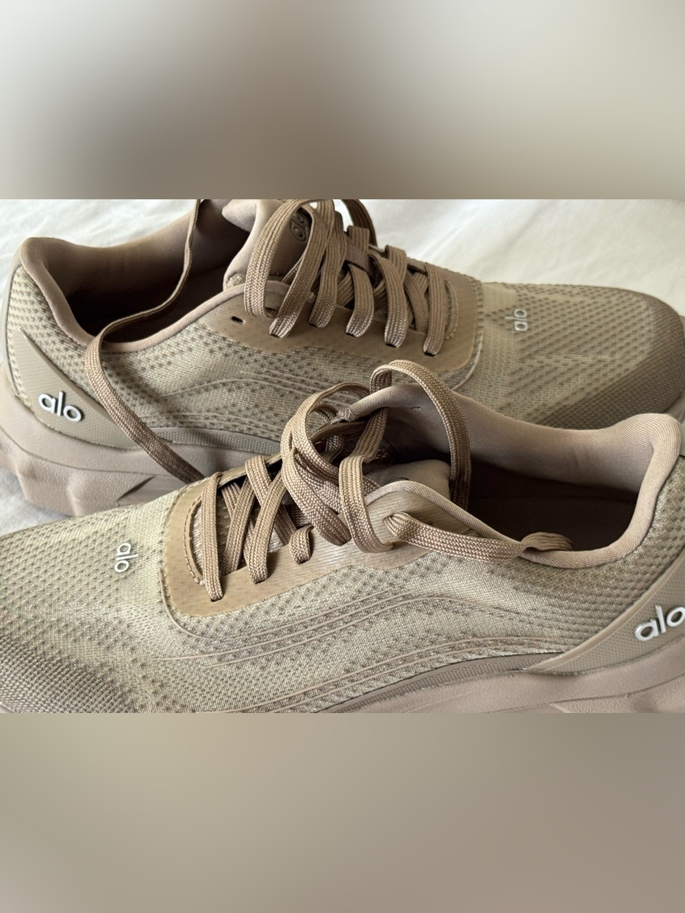 Alo Women’s Running Sneakers in Taupe